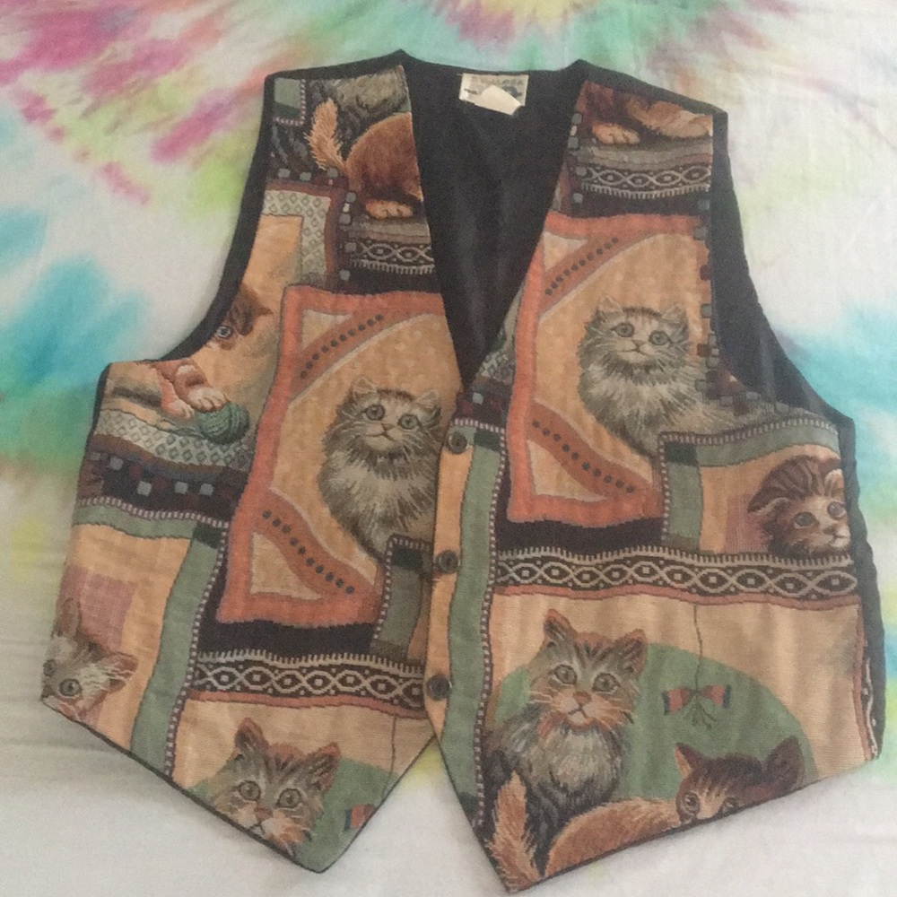 Vintage cat vest L😻